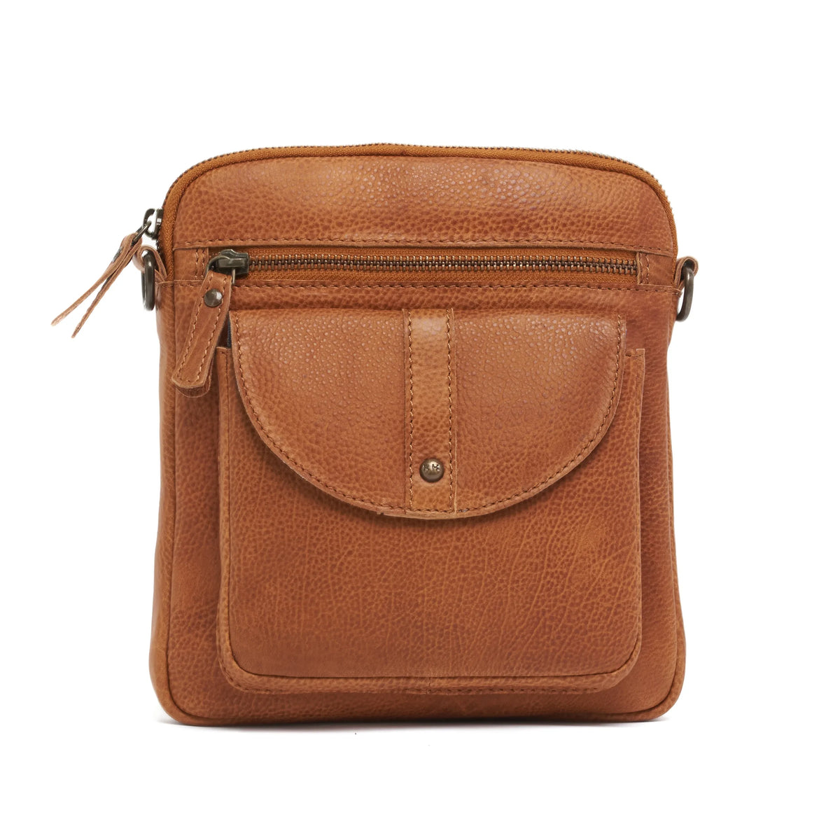Rugged Hide Leather Crossbody Bag - Helen Tan