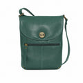 Rugged Hide Leather Crossbody Bag - Tayla Pine Green