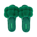 Pom Pom Slippers – Cosy Luxe -  Emerald Green