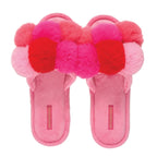 Pom Pom Slippers – Cosy Luxe -  Multi Pink