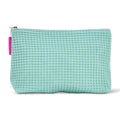 Cosmetics Bag - Waffle Cotton - Large - Mint