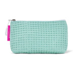Cosmetics Bag - Waffle Cotton - Small - Mint