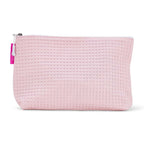 Cosmetics Bag - Waffle Cotton - Large - Pink
