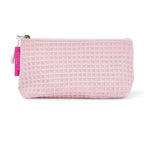Cosmetics Bag - Waffle Cotton - Small - Pink