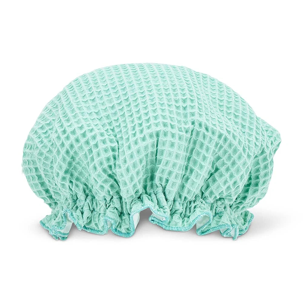 Shower Cap - Waffle Cotton - Mint