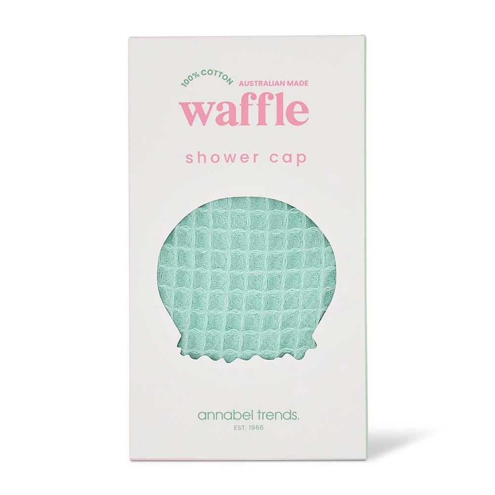 Shower Cap - Waffle Cotton - Mint