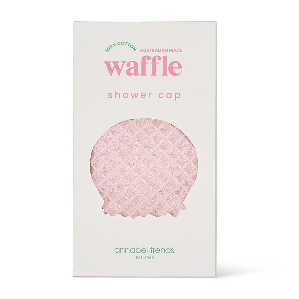 Shower Cap - Waffle Cotton - Pink
