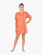 Womens Bamboo Jersey Nightie - Kitty Cat