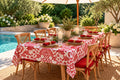 Mexican Oilcloth Tablecloth – Rectangle 120cm x 250cm - Eden Red