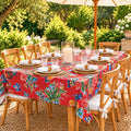 Mexican Oilcloth Tablecloth – Rectangle 120cm x 250cm - Butterfly Red