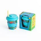 Bamboo Babychino Cup Silicone Lid & Straw - 4oz – Dinasaur & Monster Trucks