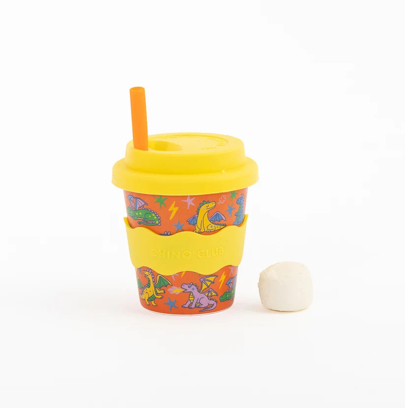 Bamboo Babychino Cup Silicone Lid & Straw - 4oz – Dragons