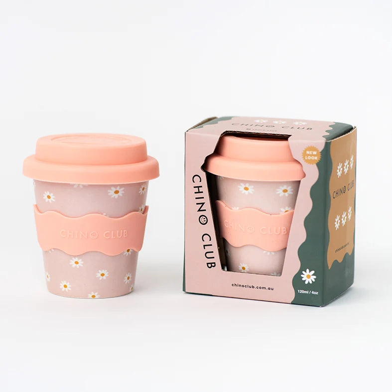 Bamboo Babychino Cup Silicone Lid & Straw - 4oz – Pink Daisy