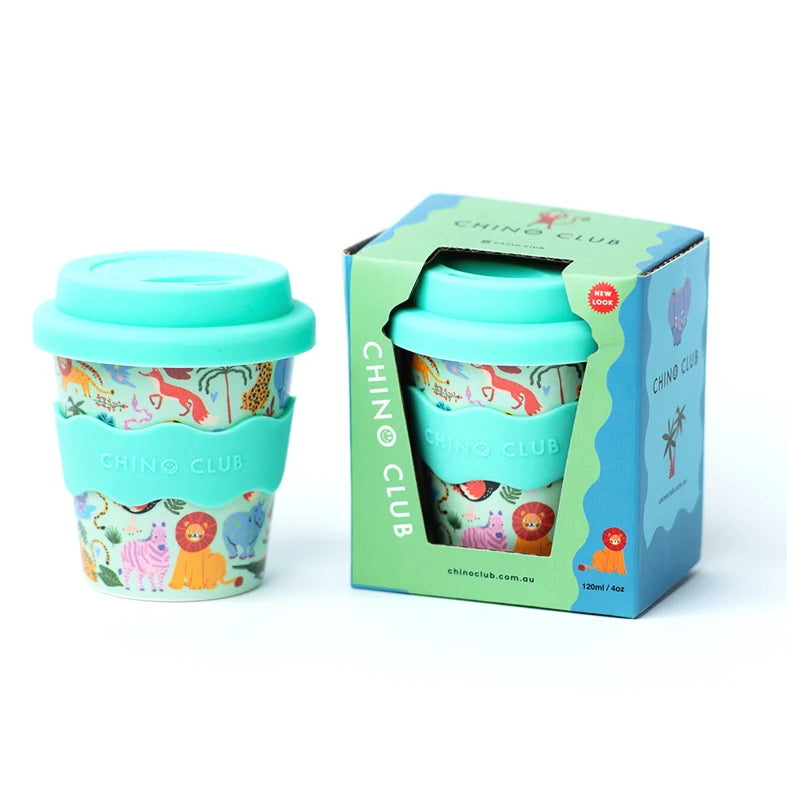 Bamboo Babychino Cup Silicone Lid & Straw - 4oz – Safari