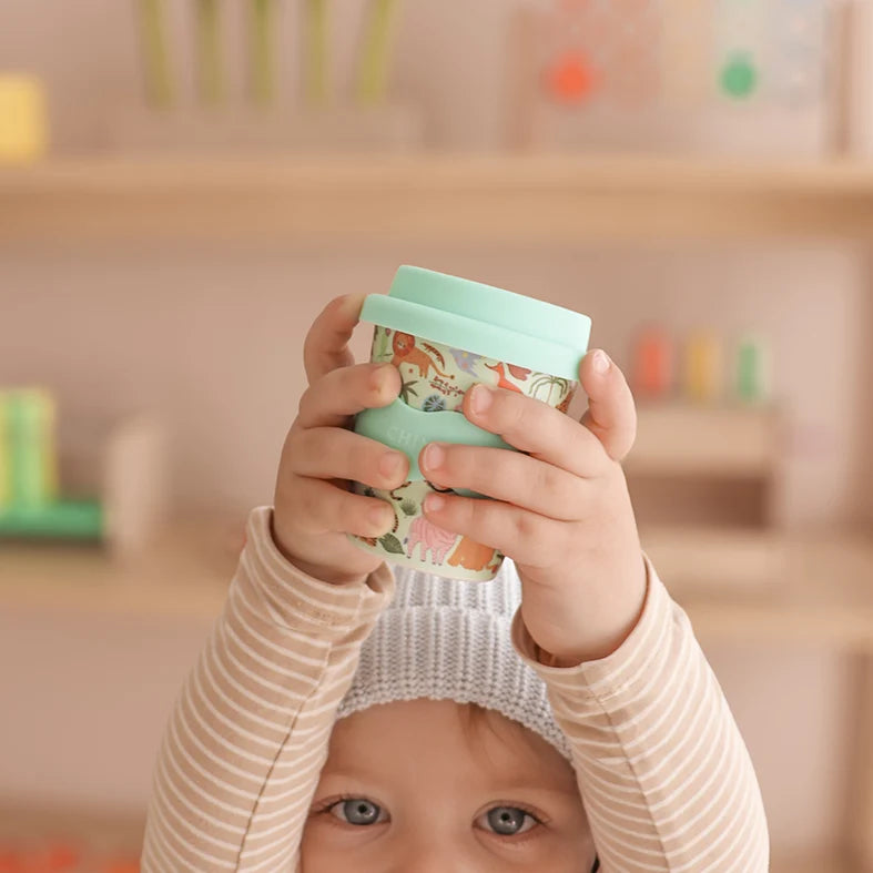 Bamboo Babychino Cup Silicone Lid & Straw - 4oz – Safari