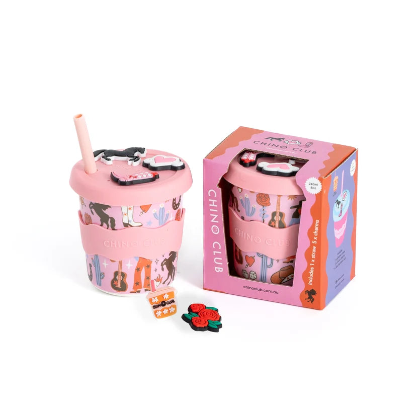 Bamboo Charm Kids Cup Silicone Lid & Straw - 8oz – Cow Girl
