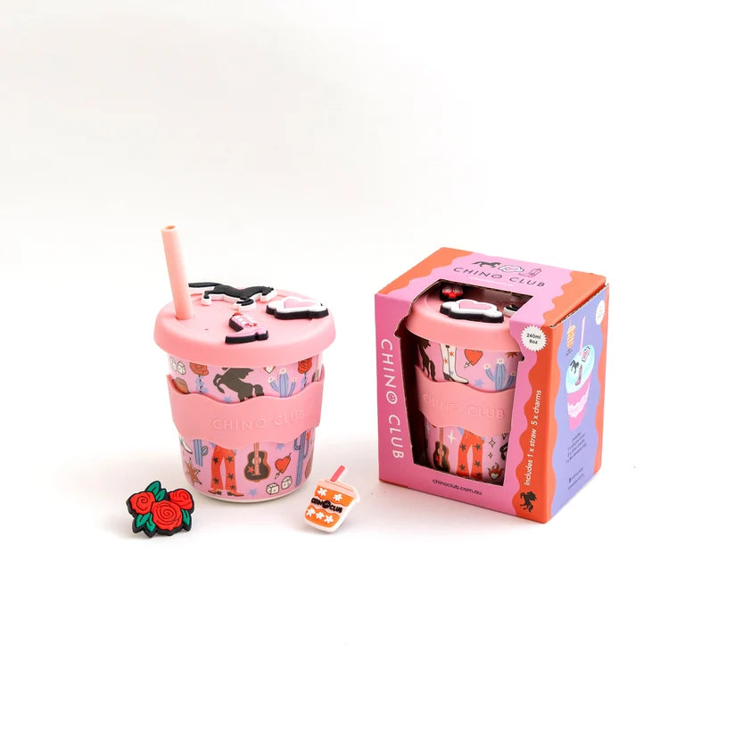 Bamboo Charm Kids Cup Silicone Lid & Straw - 8oz – Cow Girl