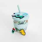 Bamboo Charm Kids Cup Silicone Lid & Straw - 8oz – Dinosaur