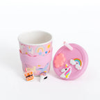 Bamboo Charm Kids Cup Silicone Lid & Straw - 8oz – Unicorn
