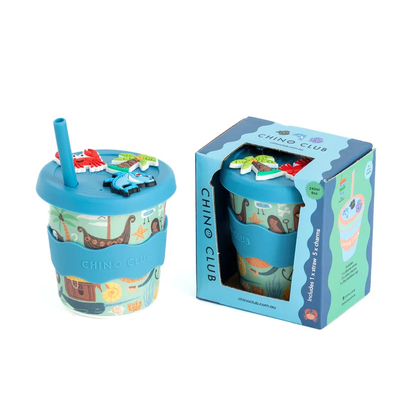 Bamboo Charm Kids Cup Silicone Lid & Straw - 8oz – Pirate