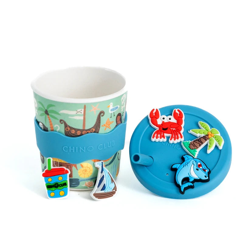 Bamboo Charm Kids Cup Silicone Lid & Straw - 8oz – Pirate