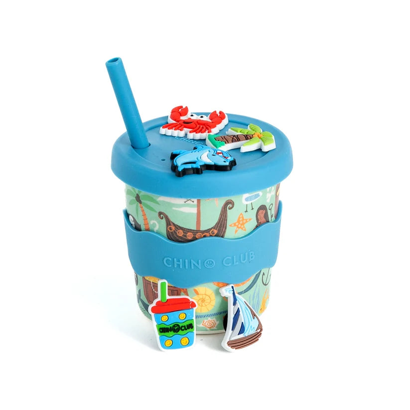 Bamboo Charm Kids Cup Silicone Lid & Straw - 8oz – Pirate