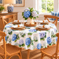 Botanica Stain Resistant Round Tablecloth – 180cm - Blue Hydrangea