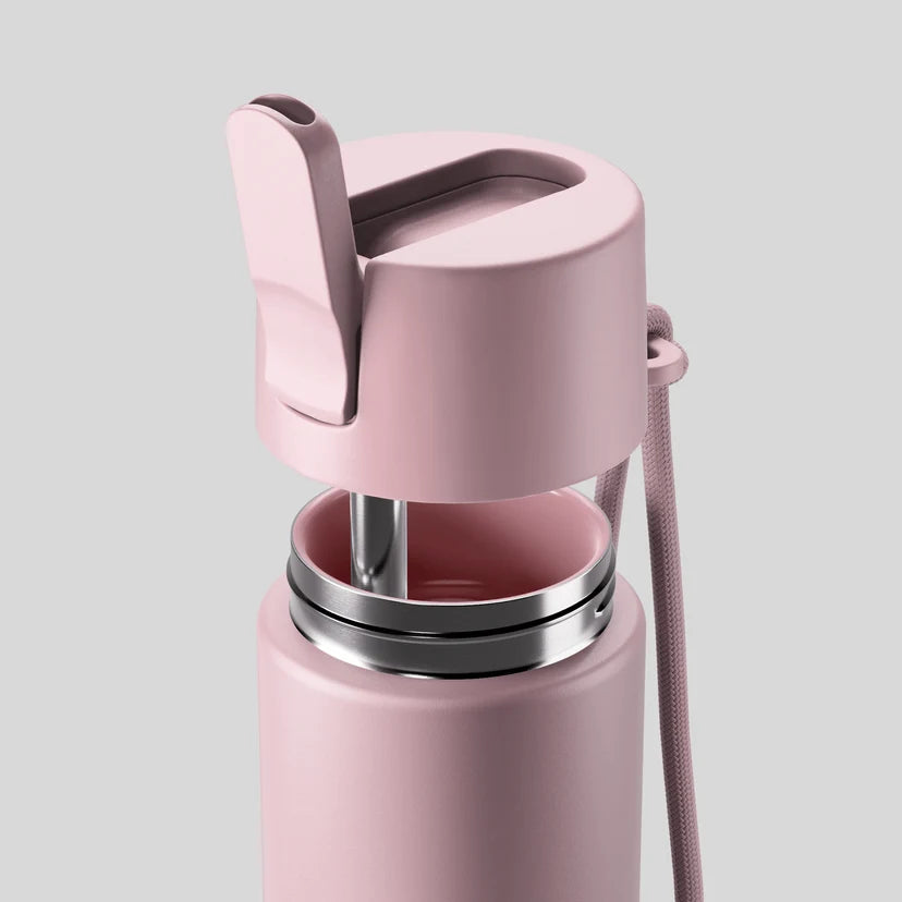 Move Ceramic Insulated Water Bottle with Titanium Straw 660ml - Floss