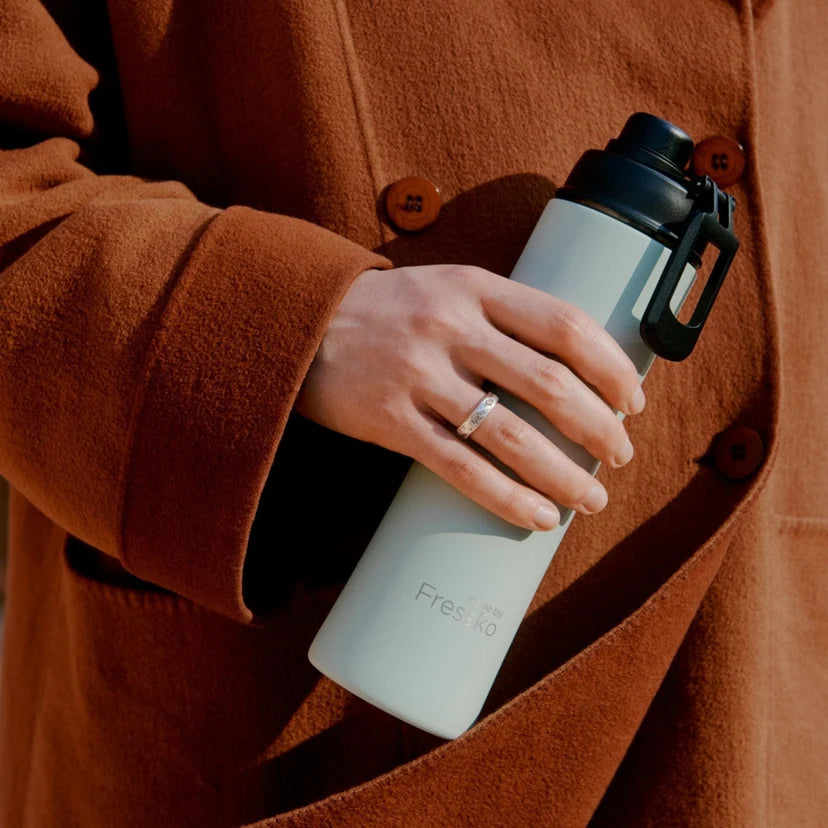 Move Ceramic Insulated Water Bottle with Titanium Straw 660ml - Sage