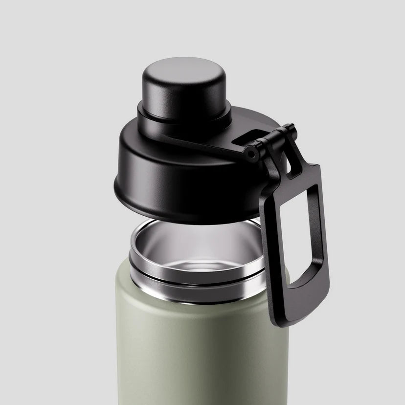 Move Ceramic Insulated Water Bottle with Titanium Straw 660ml - Sage