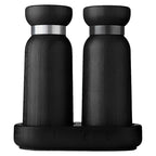 Bayeux Wood Salt and Pepper Grinder Set - Adjustable Ceramic Mechanism - Black