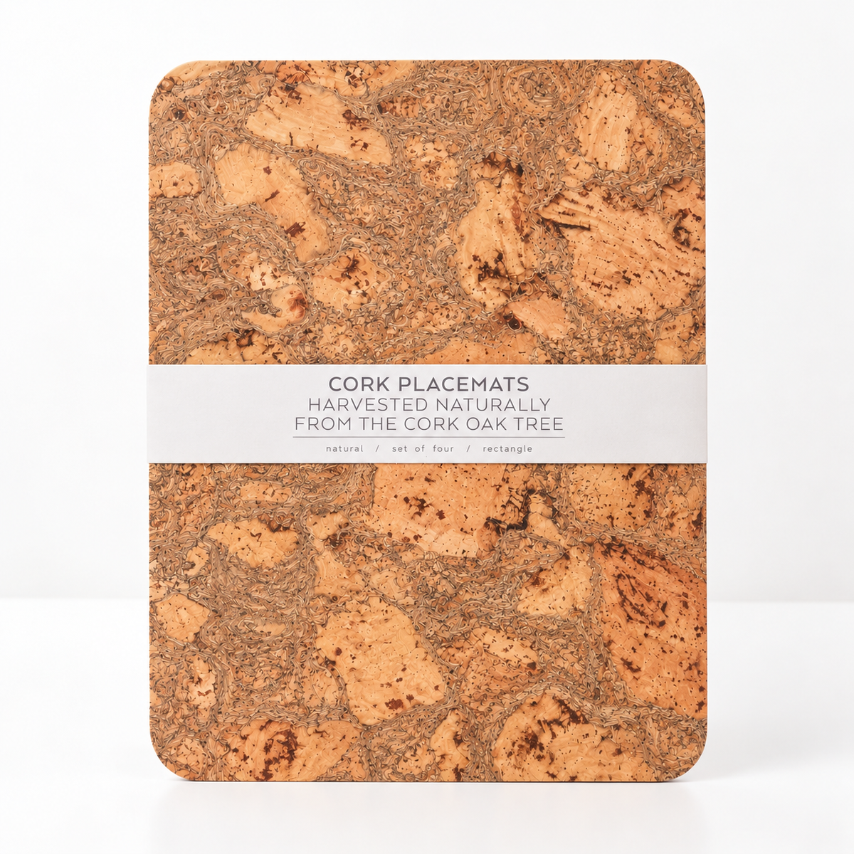 Natural Cork Placemats - Rectangle - Set of 4