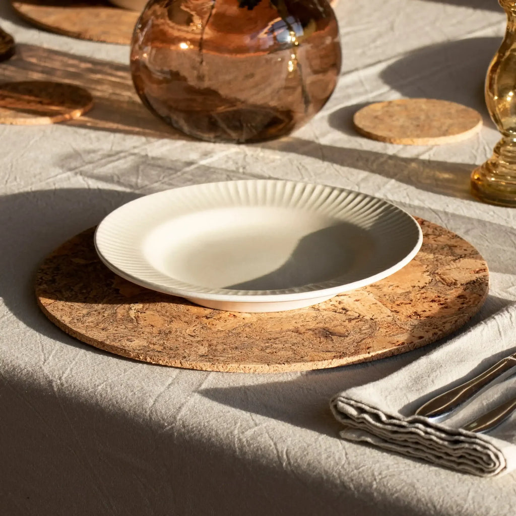 Natural Cork Placemats - Round - Set of 4
