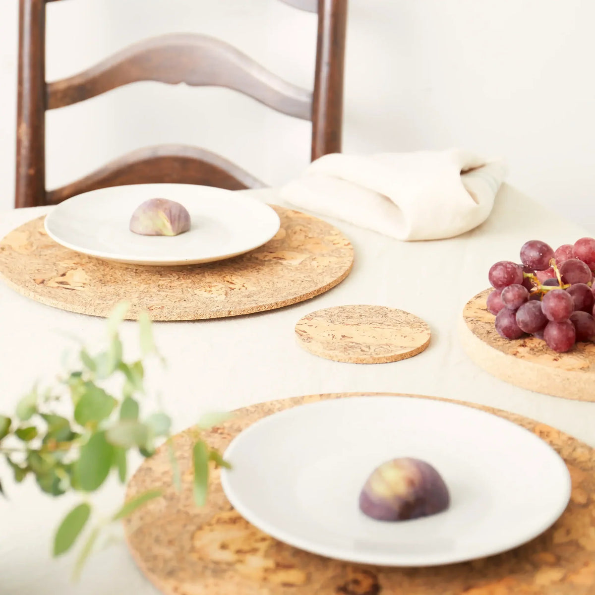 Natural Cork Placemats - Round - Set of 4