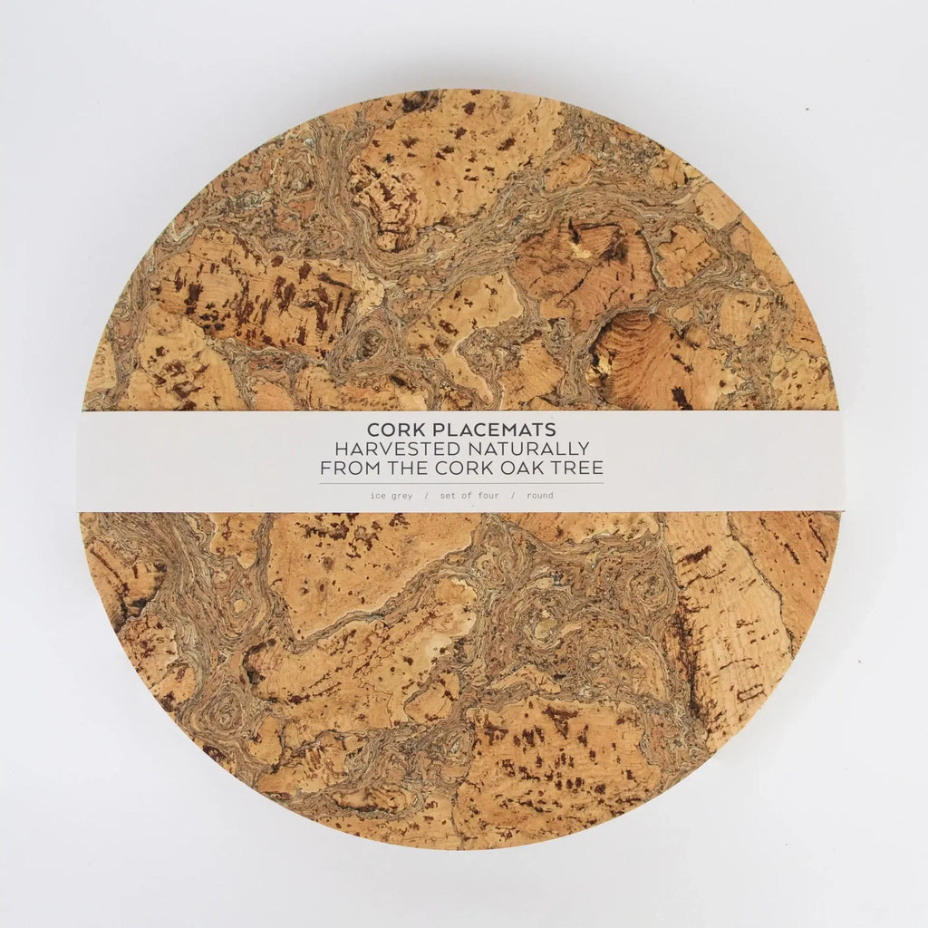 Natural Cork Placemats - Round - Set of 4