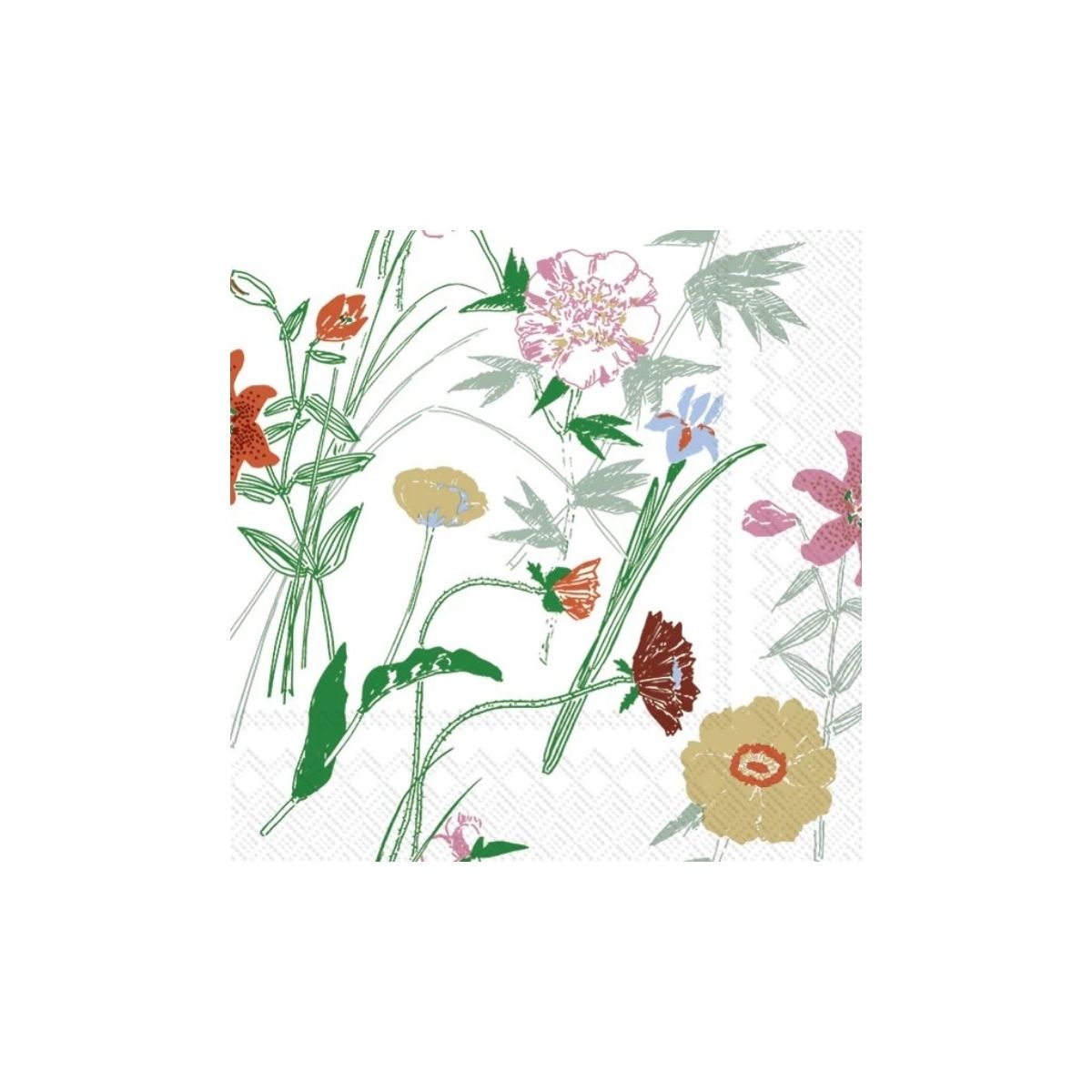 Paper Napkins Cocktail Size - Pack of 20 - Puutarhakutsut Green