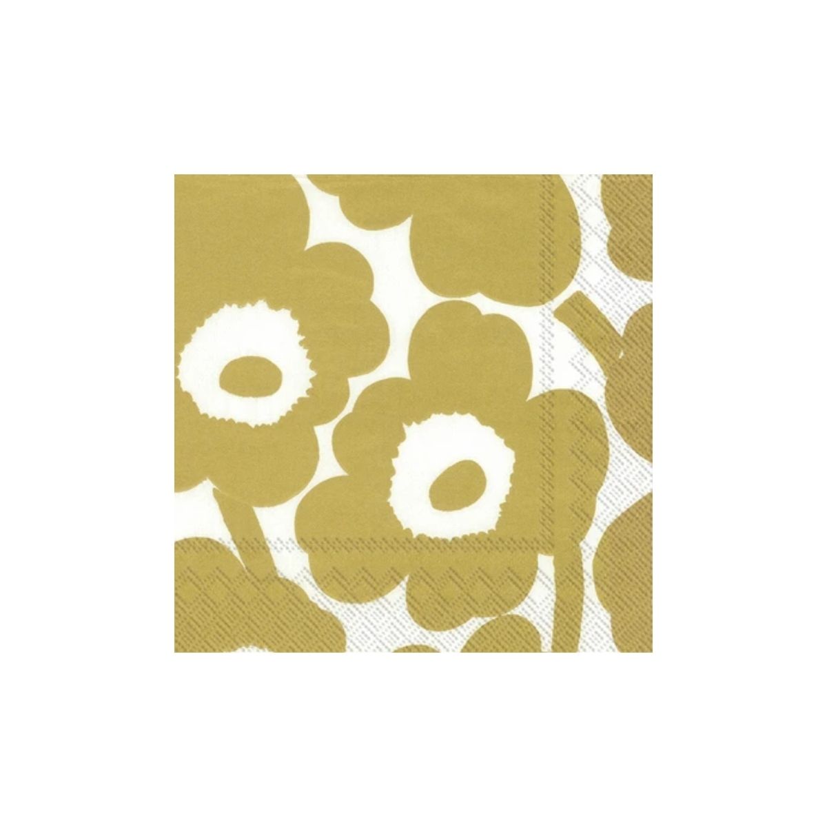 Paper Napkins Lunch Size - 33 x 33cm – Pack of 20 - Unikko White Gold