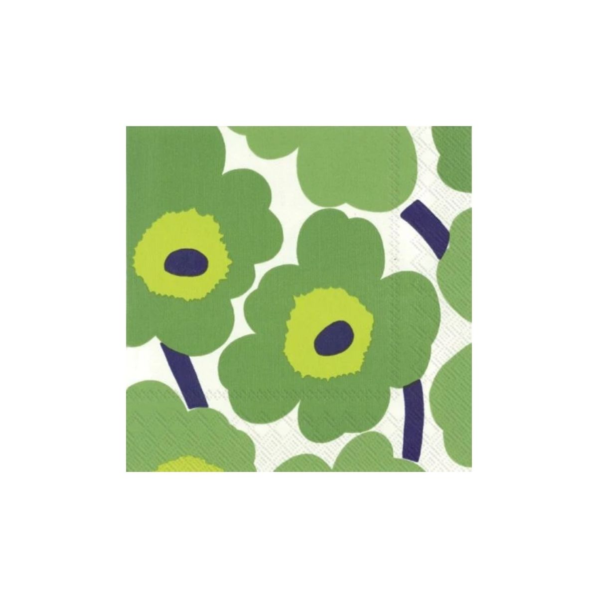 Paper Napkins Cocktail Size - Pack of 20 - Unikko Green