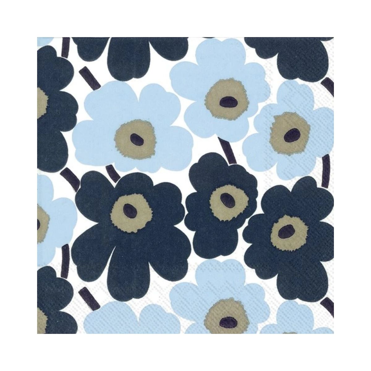 Paper Napkins Lunch Size - 33 x 33cm – Pack of 20 - Mini Unikko Blue