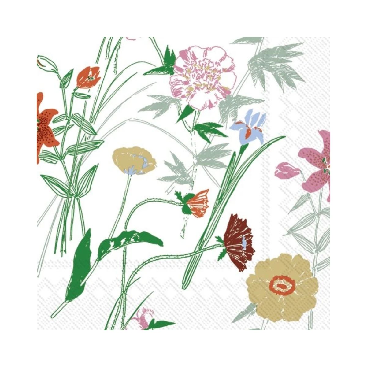 Paper Napkins Lunch Size - 33 x 33cm – Pack of 20 - Puutarhakutsut Green