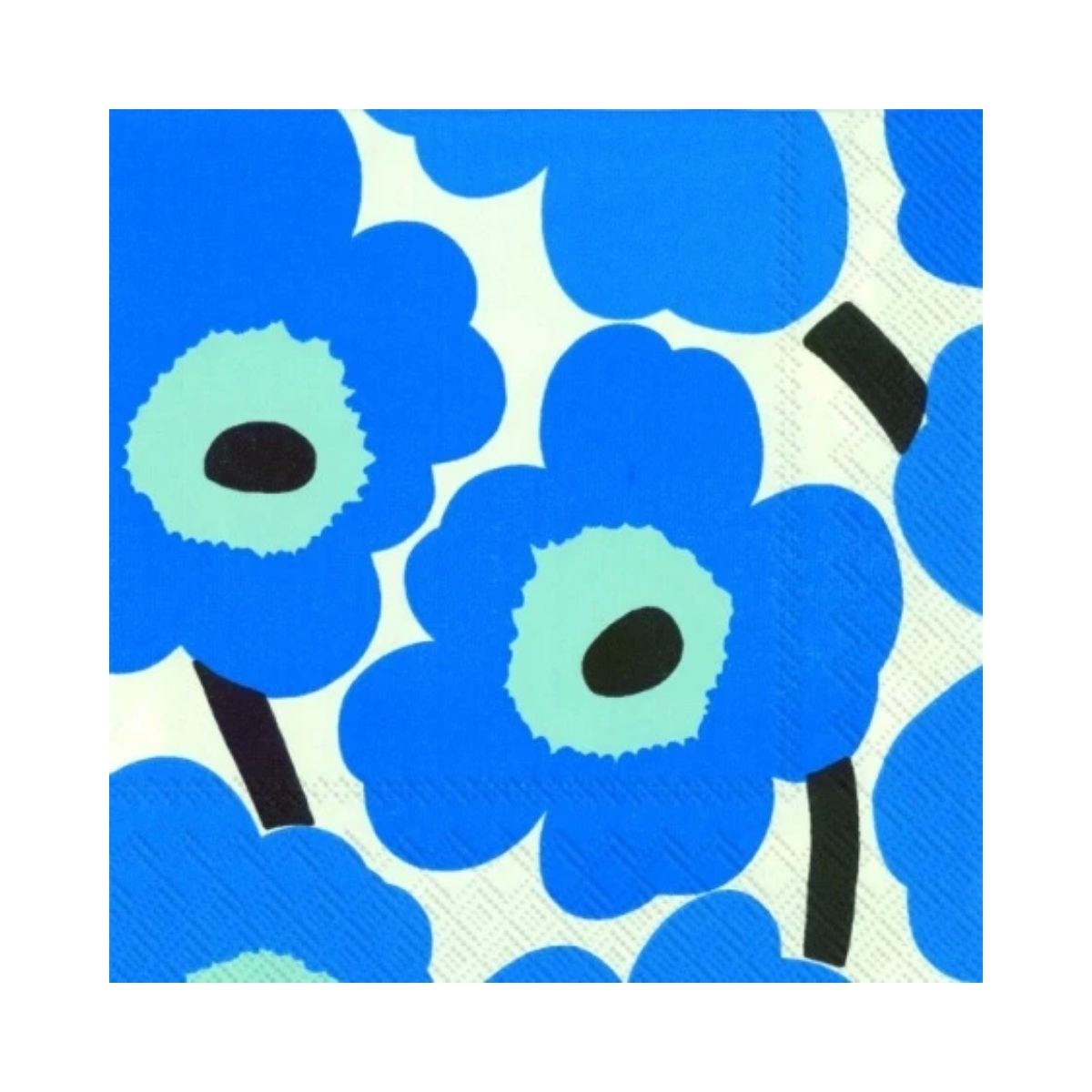 Paper Napkins Lunch Size - 33 x 33cm – Pack of 20 - Unikko Blue