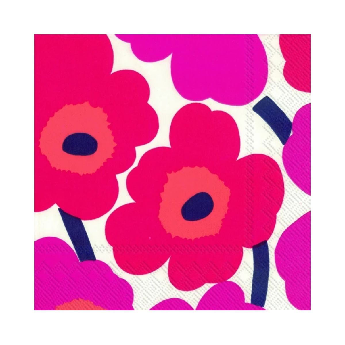 Paper Napkins Lunch Size - Pack of 20 - Unikko Red