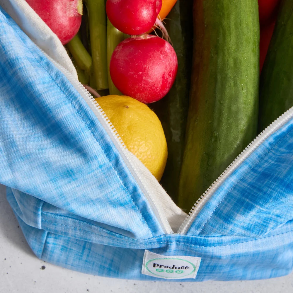 Produce Pod Reusable Vegetable Storage Bag for Fridge – Blueberry