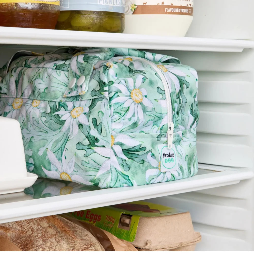 Produce Pod Reusable Vegetable Storage Bag for Fridge - Flannel Flower