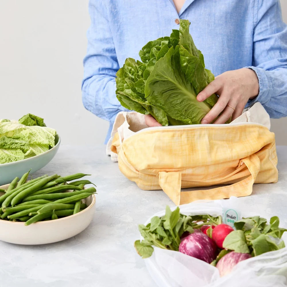 Produce Pod Reusable Vegetable Storage Bag for Fridge – Lemon