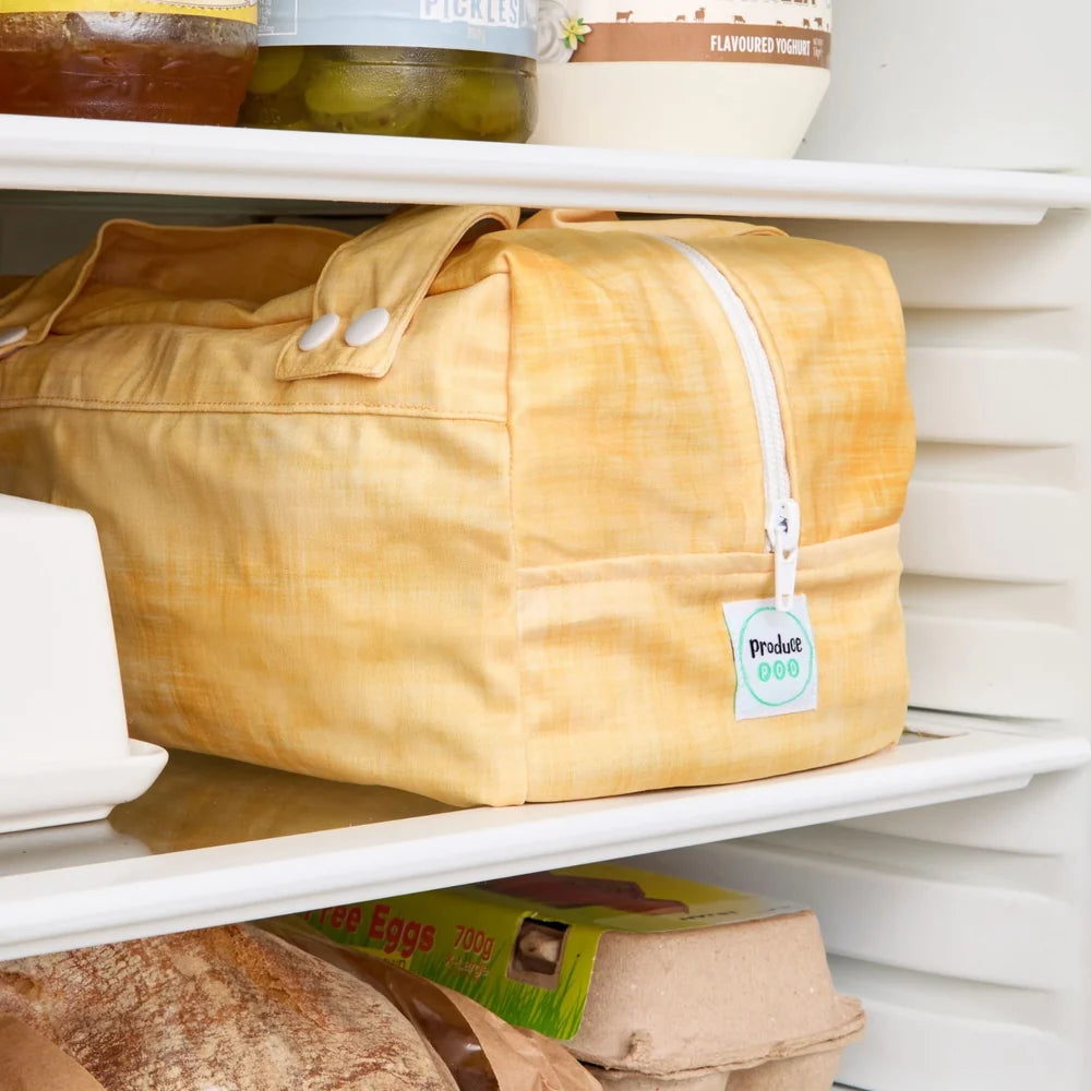 Produce Pod Reusable Vegetable Storage Bag for Fridge – Lemon