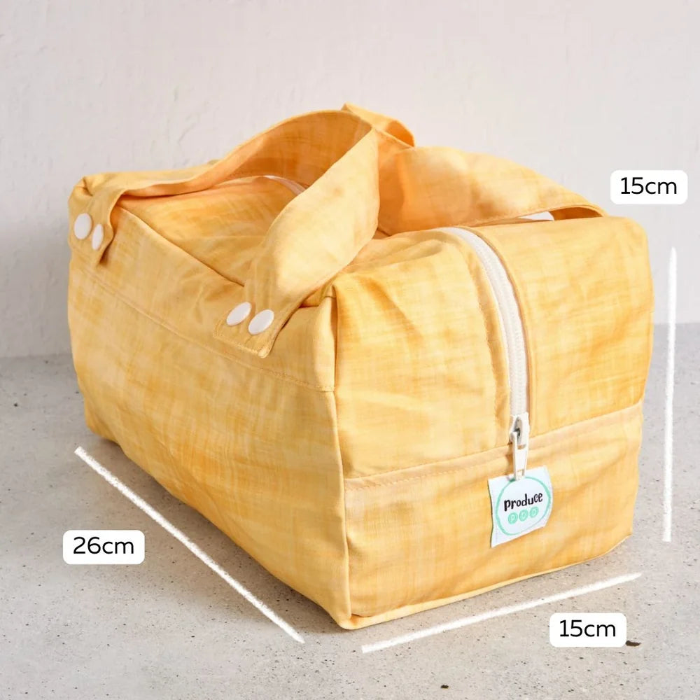 Produce Pod Reusable Vegetable Storage Bag for Fridge – Lemon