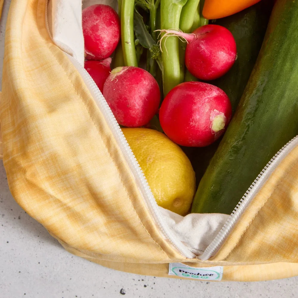 Produce Pod Reusable Vegetable Storage Bag for Fridge – Lemon