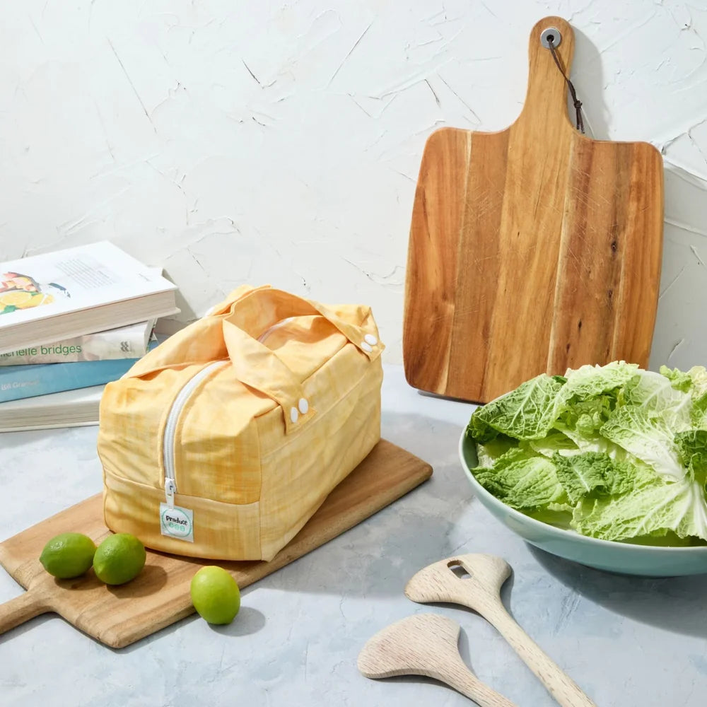 Produce Pod Reusable Vegetable Storage Bag for Fridge – Lemon