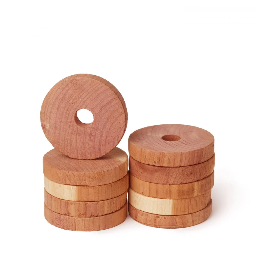 Cedar Coat Hanger Rings Clothing Protectors – Set of 10